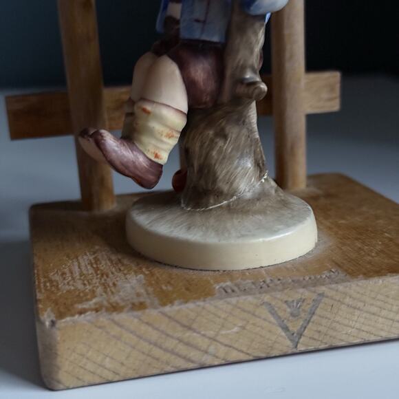 5" Apple Tree Boy & Apple Tree Girl Bookends Pair 252 1964 TMK3 Hummel Goebel C1 - Picture 8 of 15